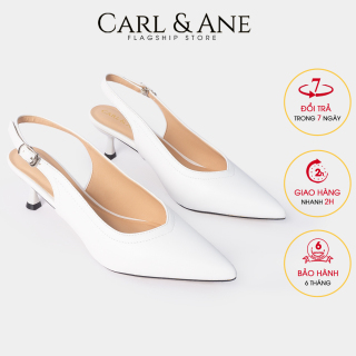 Carl & Ane - Gia y cao gót thời trang bít mũi phối dây mảnh xinh xă n 5cm CL011 (WH) thumbnail