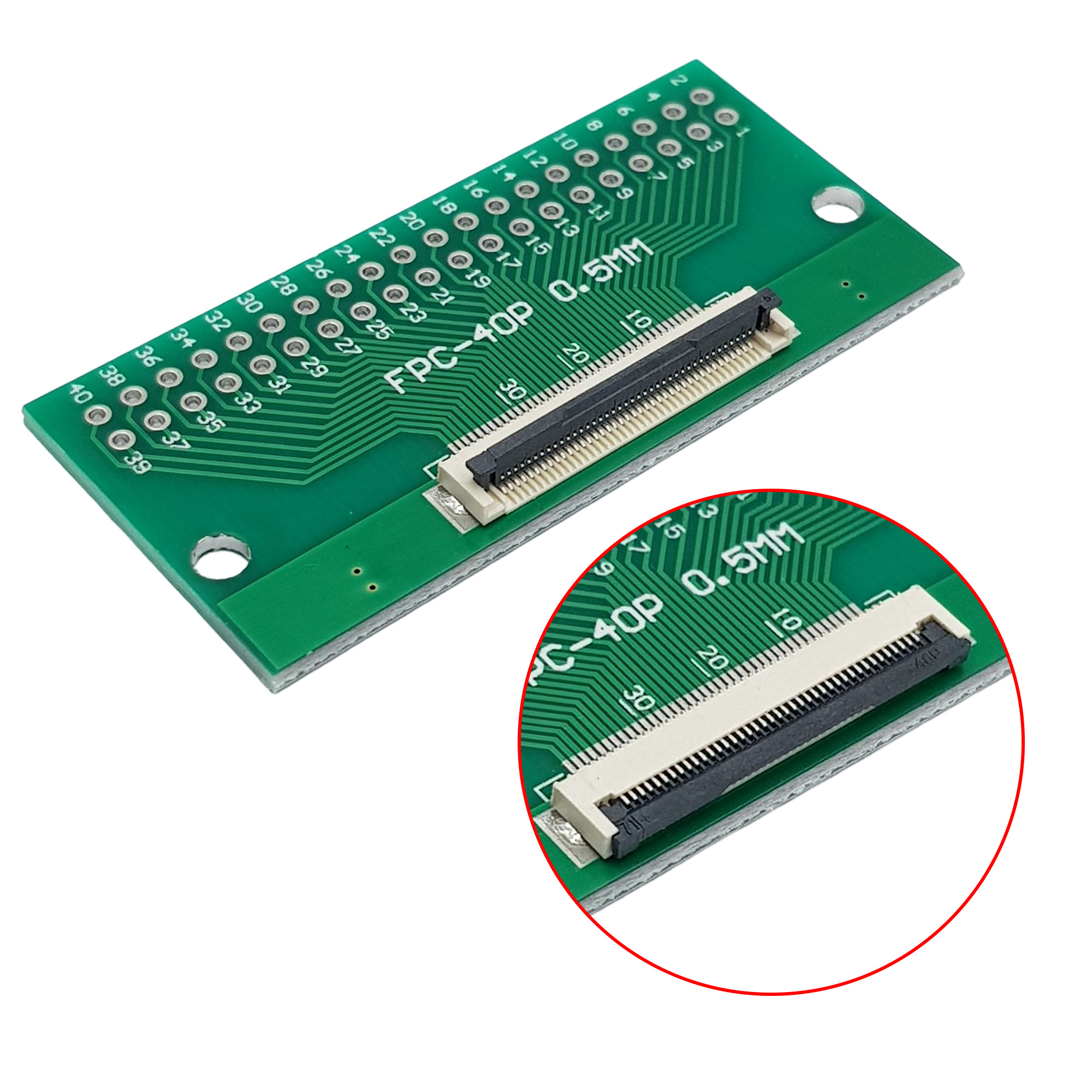 Đế ra chân cổng FFC/FPC 0.5mm sang chân 2.54mm