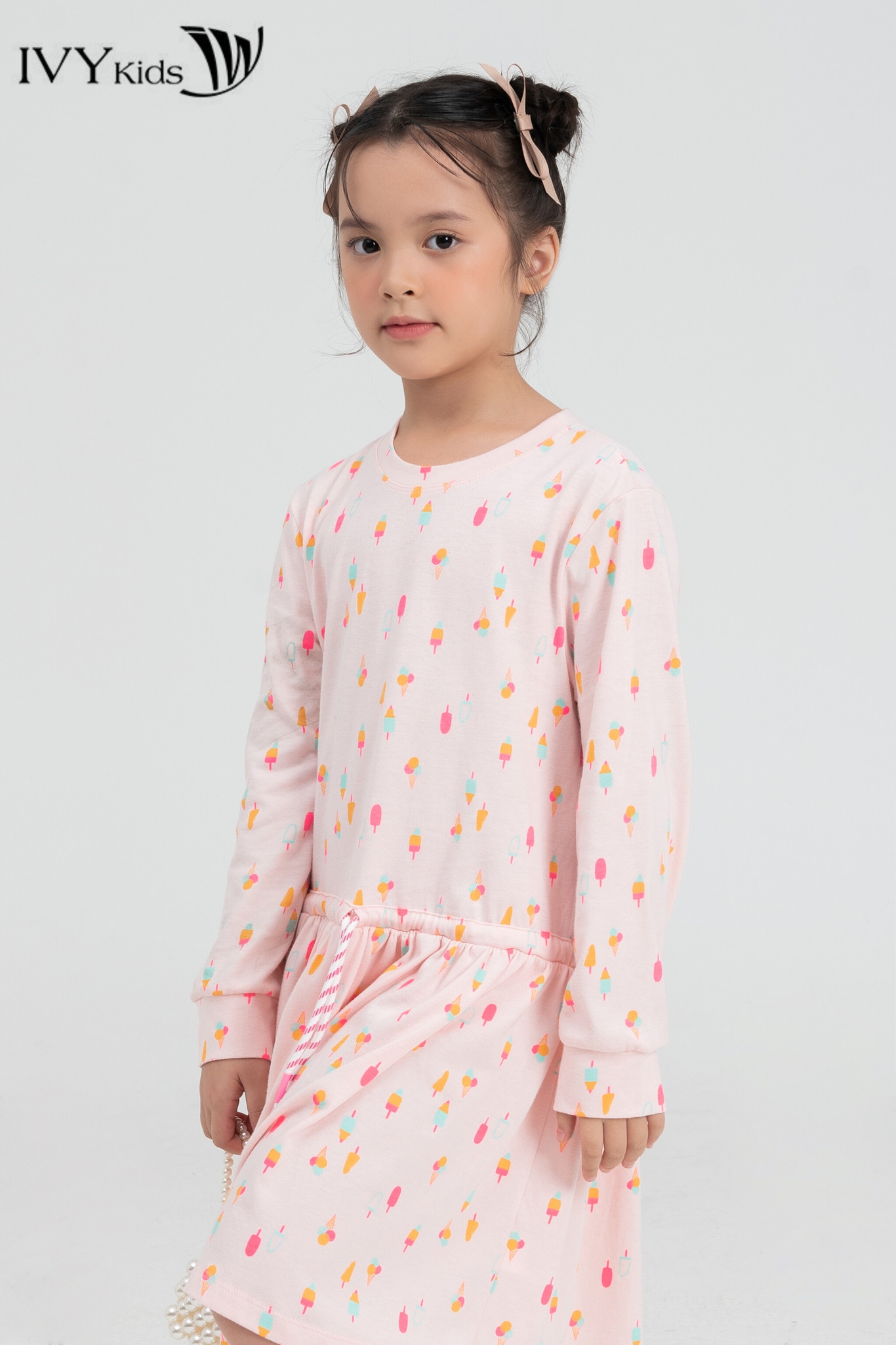 Đầm thun hạ eo dáng xòe IVY moda MS 42G1580
