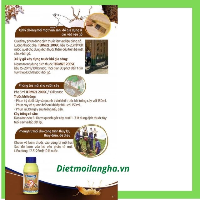 [Chính Hãng] Thuốc Diệt Mối | Phòng Chống Mối Nền Móng TERMIZE 200SC Chai 250ml