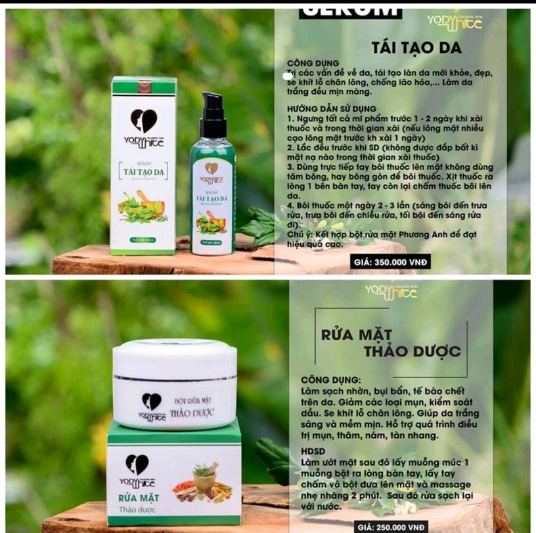 Combo 2 Chai Tái Tạo Da Phương Anh Yody White