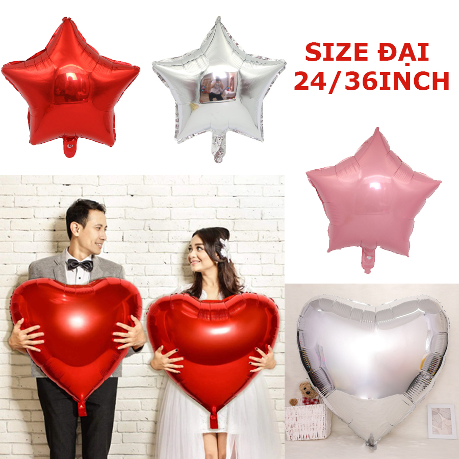 [HCM]Bong bóng kiếng trái tim size lớn 80cm
