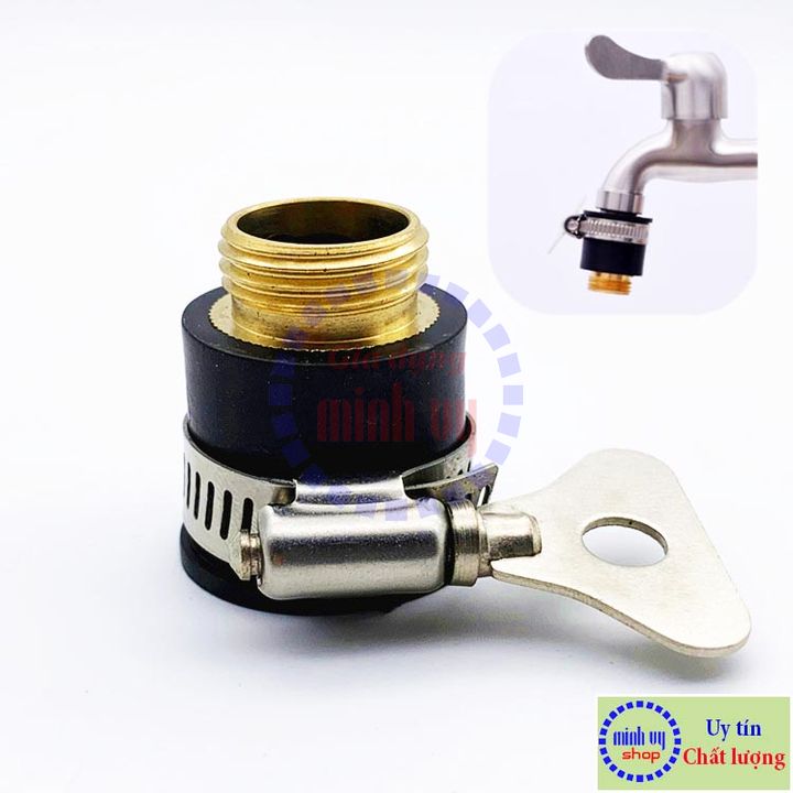 Khớp nối vòi nước đa năng ra ren 21mm (1/2") - nối fi 14mm- 21mm