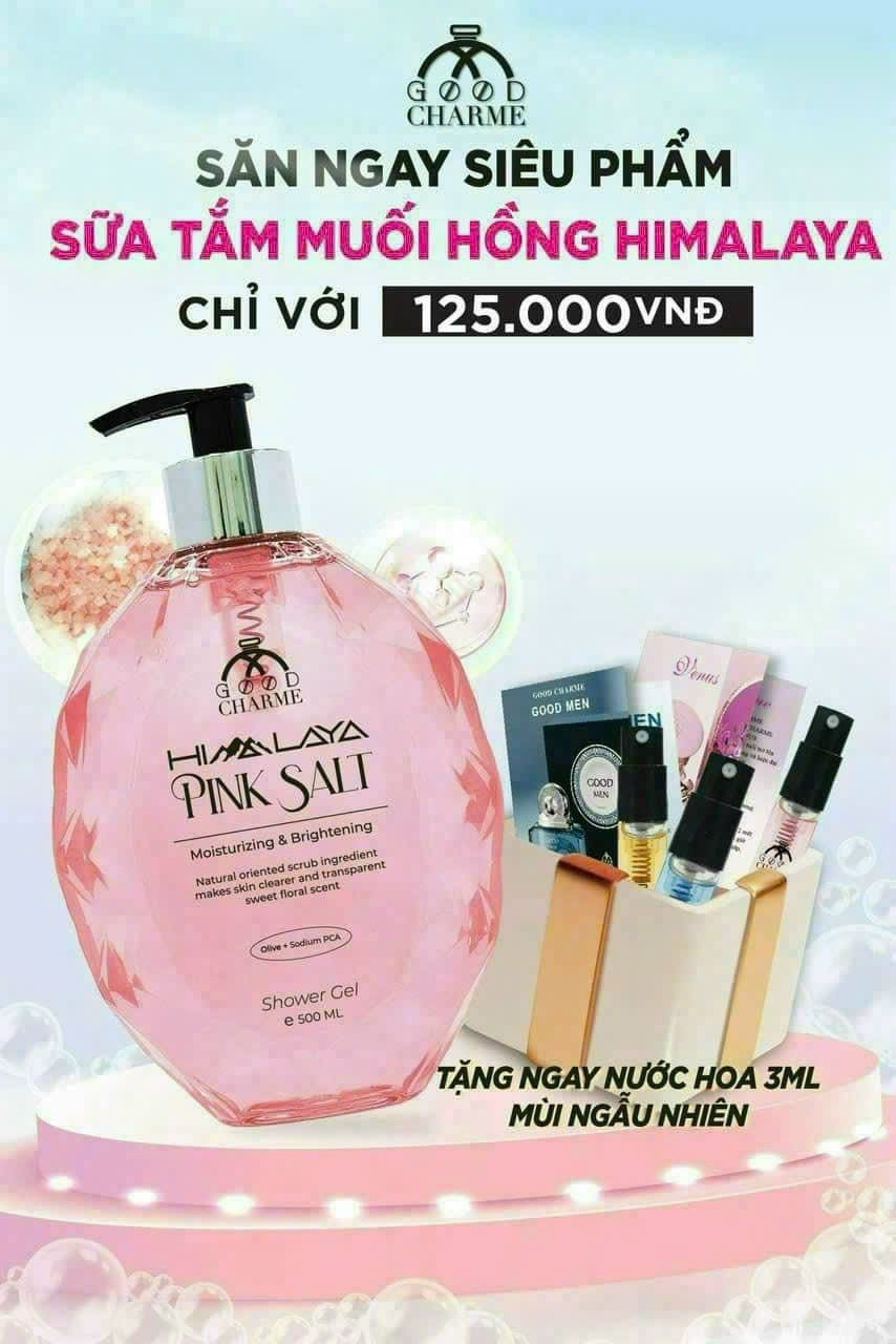 Sữa tắm muối hồng Himalaya 500ml nắp trắng ( hết tặng 3ml )