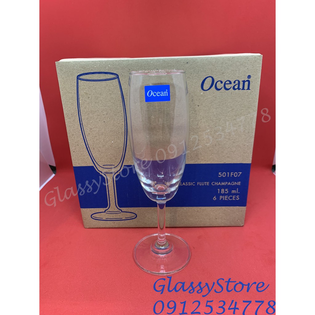 Ly (cốc) thủy tinh Ocean Champagne Flute - 185ml - 1501F07 (Hàng nhập khẩu Thái Lan chính hãng) (1 cái)