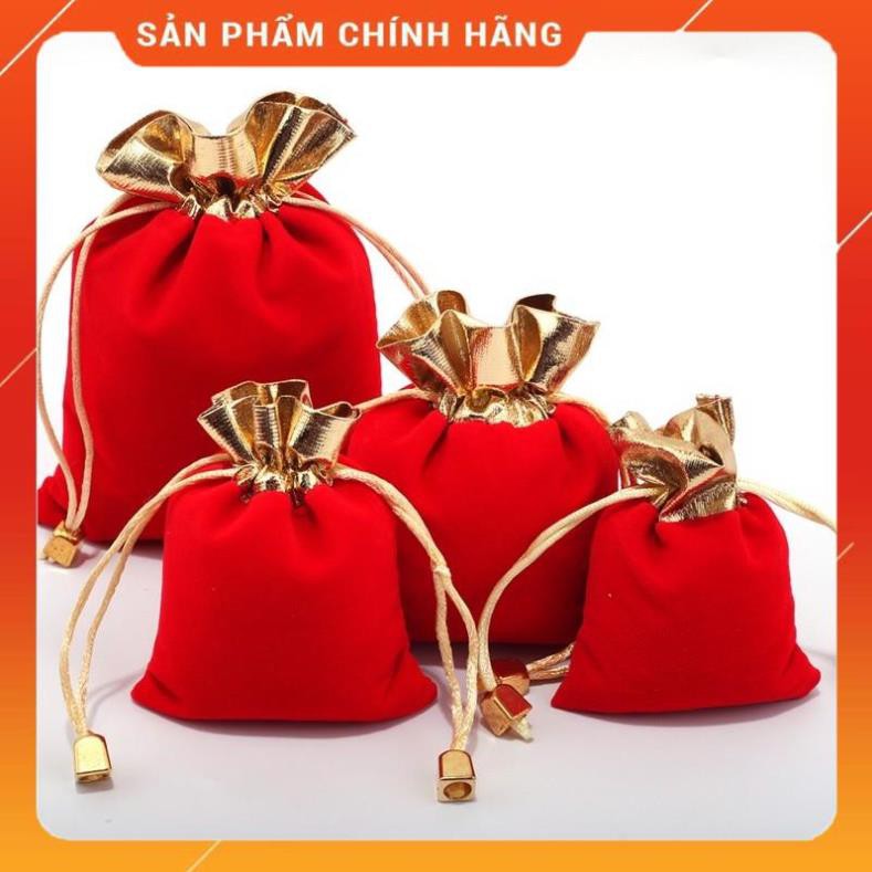 HOT - TÚI NHUNG ĐỎ DÂY RÚT MS006