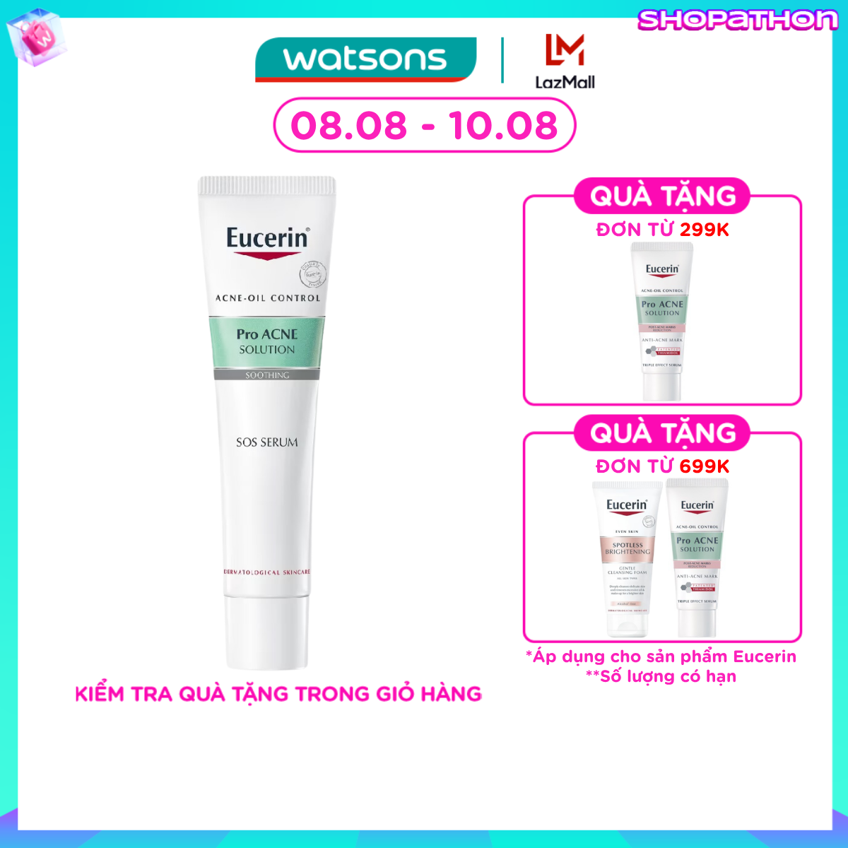 Tinh Chất Eucerin Dưỡng Cho Da Mụn Pro Acne Solution SOS Serum 40ml