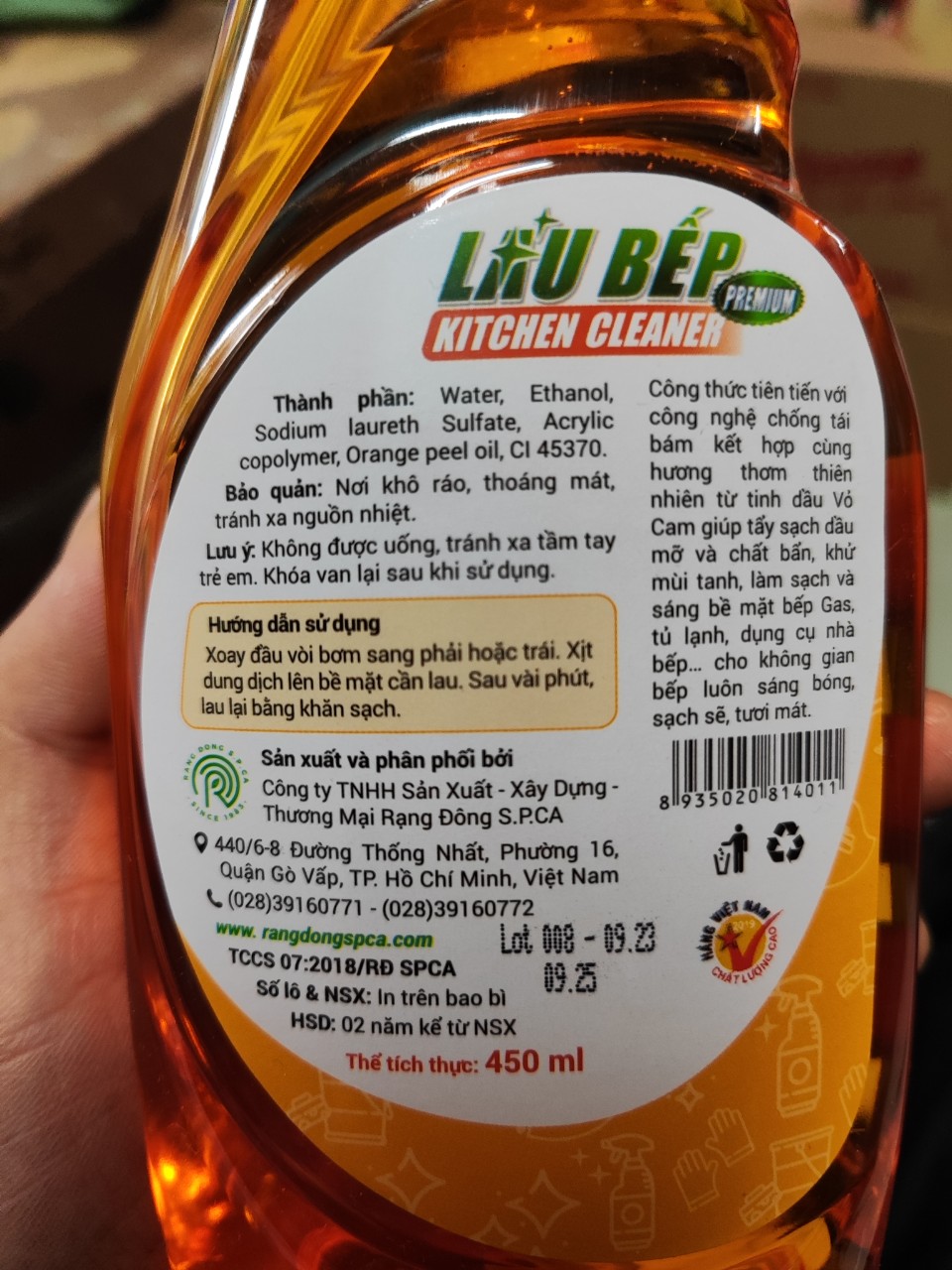 Nước lau bếp đa năng SPCa 450ml