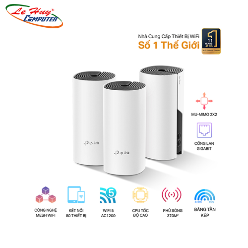 Bộ phát wifi mesh TP-Link Deco M4 Wireless AC1200Mbps
