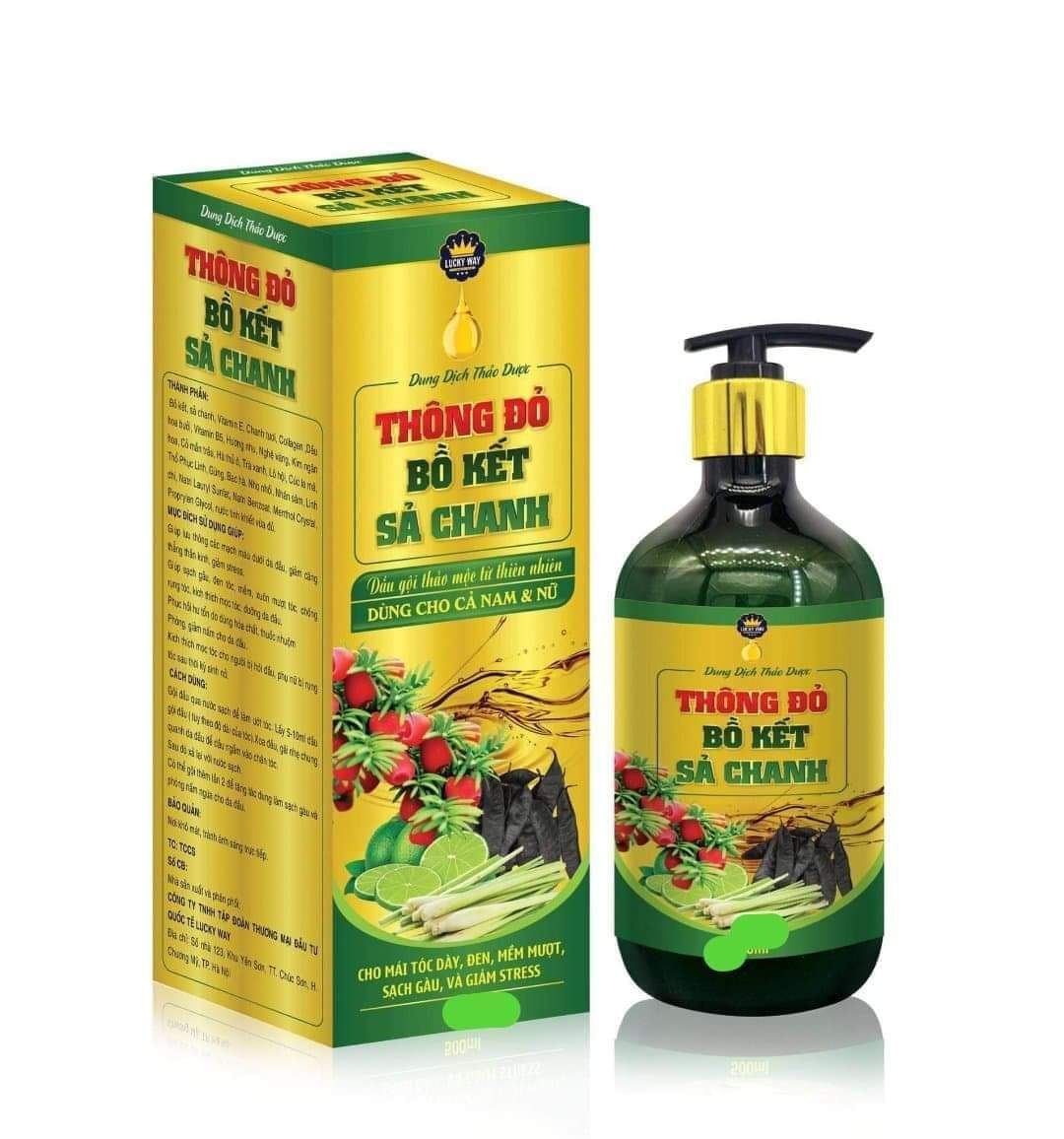 Dầu gội thảo dược bồ kết thông đỏ 300ML