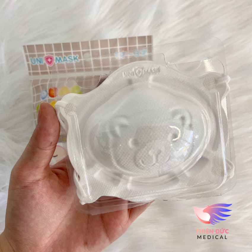 COMBO KHẨU TRANG EM BÉ GẤU 3D UNI MASK (Bịch 3 chiếc)