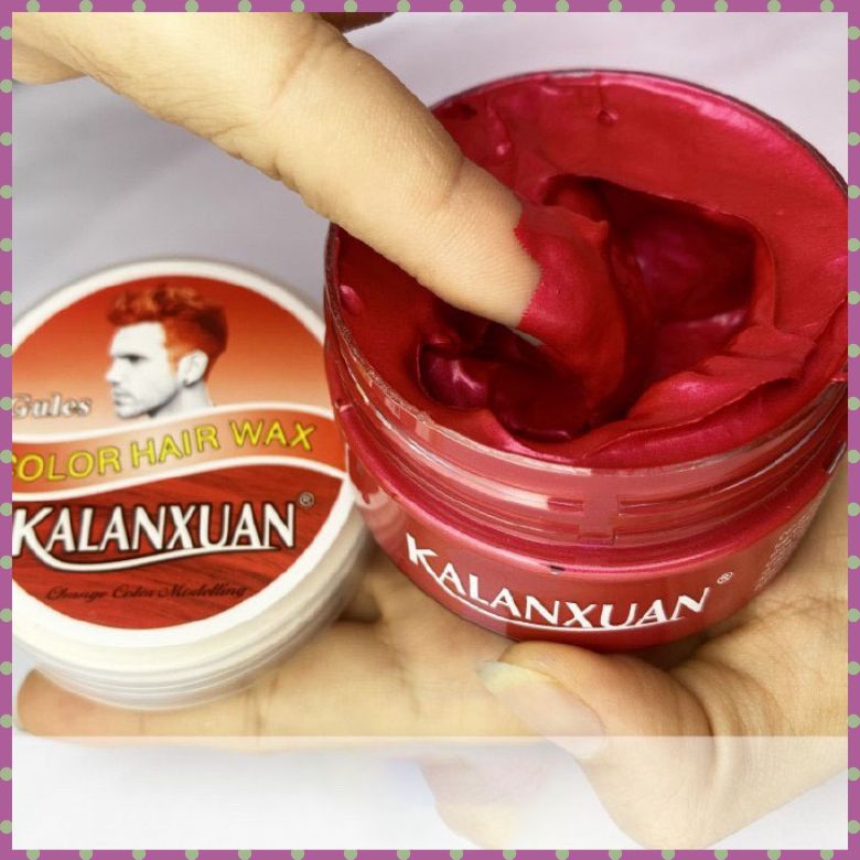 Sáp Đổi Màu Tóc Đỏ Tạm Thời KALANXUAN 100ml/Hộp Phá Cách