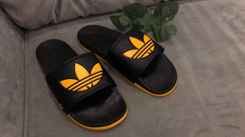 Dép adidas quai ngang plus bông lúa vàng