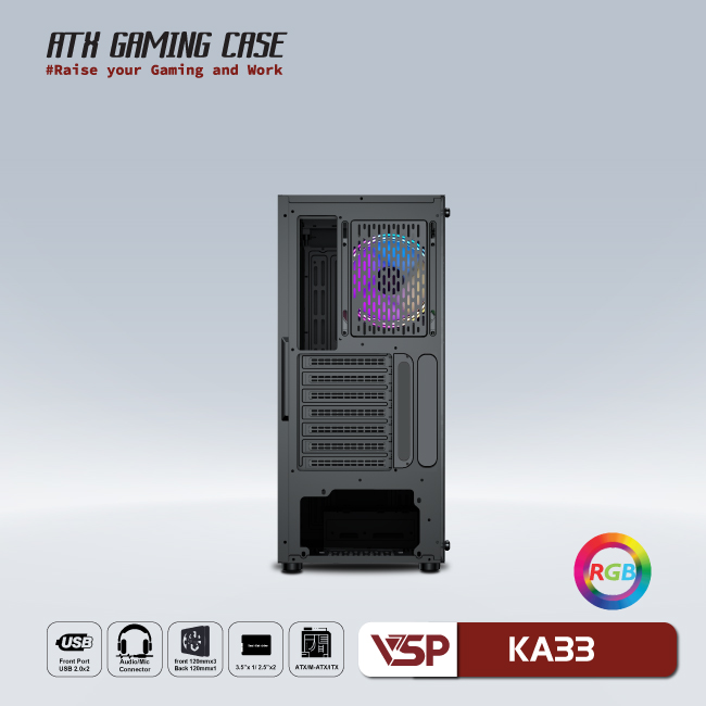 Vỏ Case Máy Tính VSP Gaming KA33 - Hàng Chính Hãng