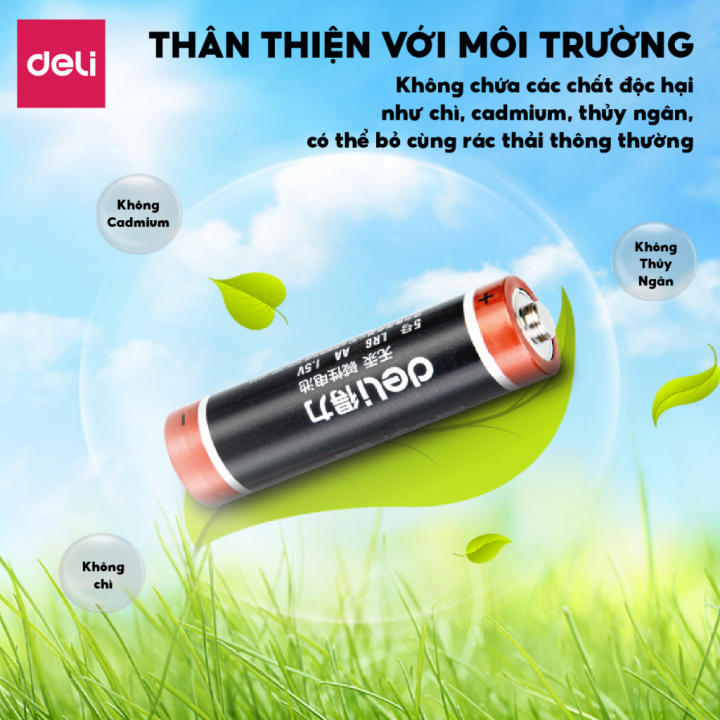Pin Kiềm Akaline Deli Megactive - 2 loại AA và AAA - Vỉ 2 Viên / 4 Viên Mạnh Mẽ, Nguồn Điện Dồi Dào, Sử Dụng Đa Năng - Hình ảnh 5