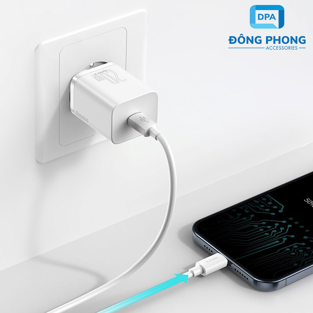 Củ Sạc Nhanh Baseus PD 20W Super Si Chính Hãng
