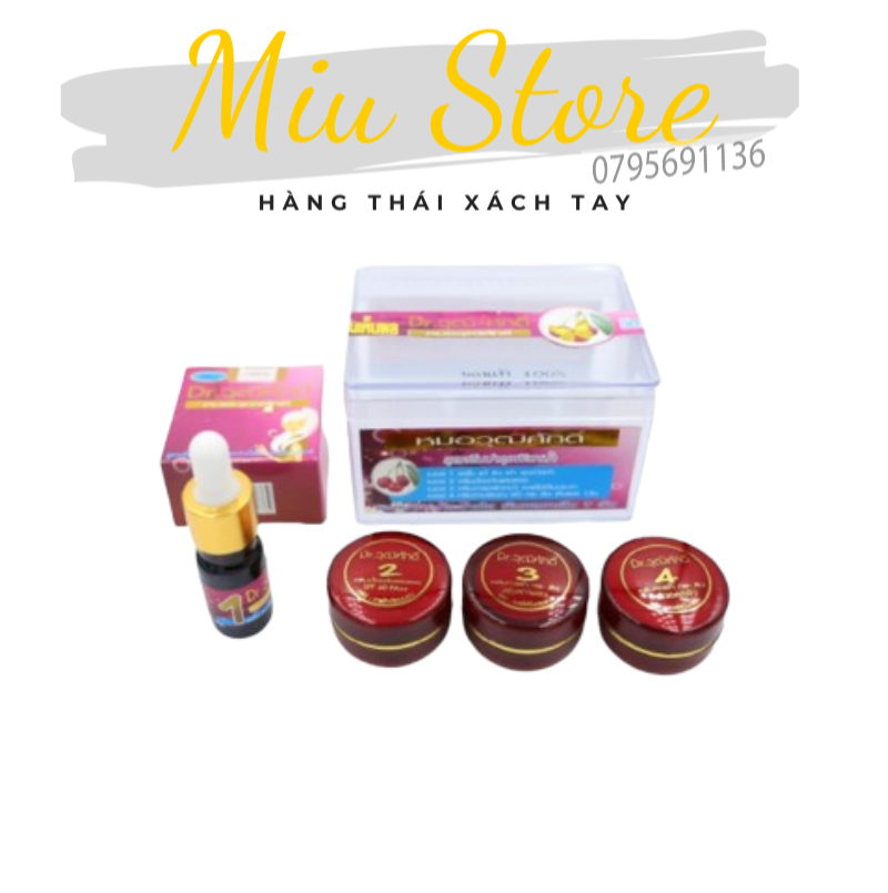 Bộ kem đánh bay mụn nám tàn nhang yanhee Cherry đỏ Thái Lan