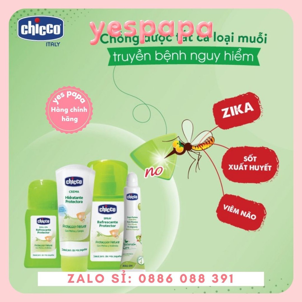 [HÀNG CHÍNH HÃNG] Xịt/kem/lăn chống muỗi và côn trùng đốt Chicco