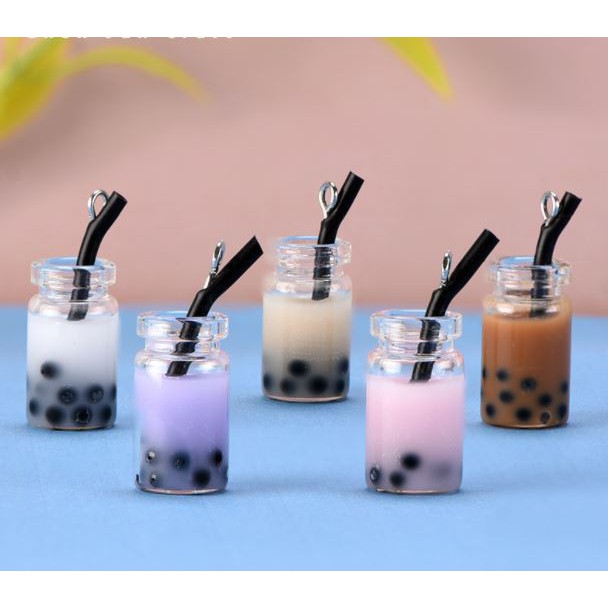Tiểu Cảnh: Mô hình Charm slime đồ uống 3D mini dễ thương