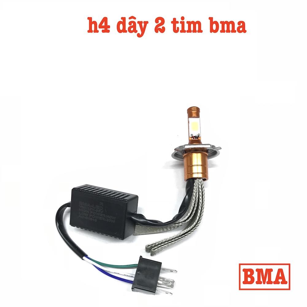 đèn Fa led dây H4 40w ánh sáng trắng gắn xe máy