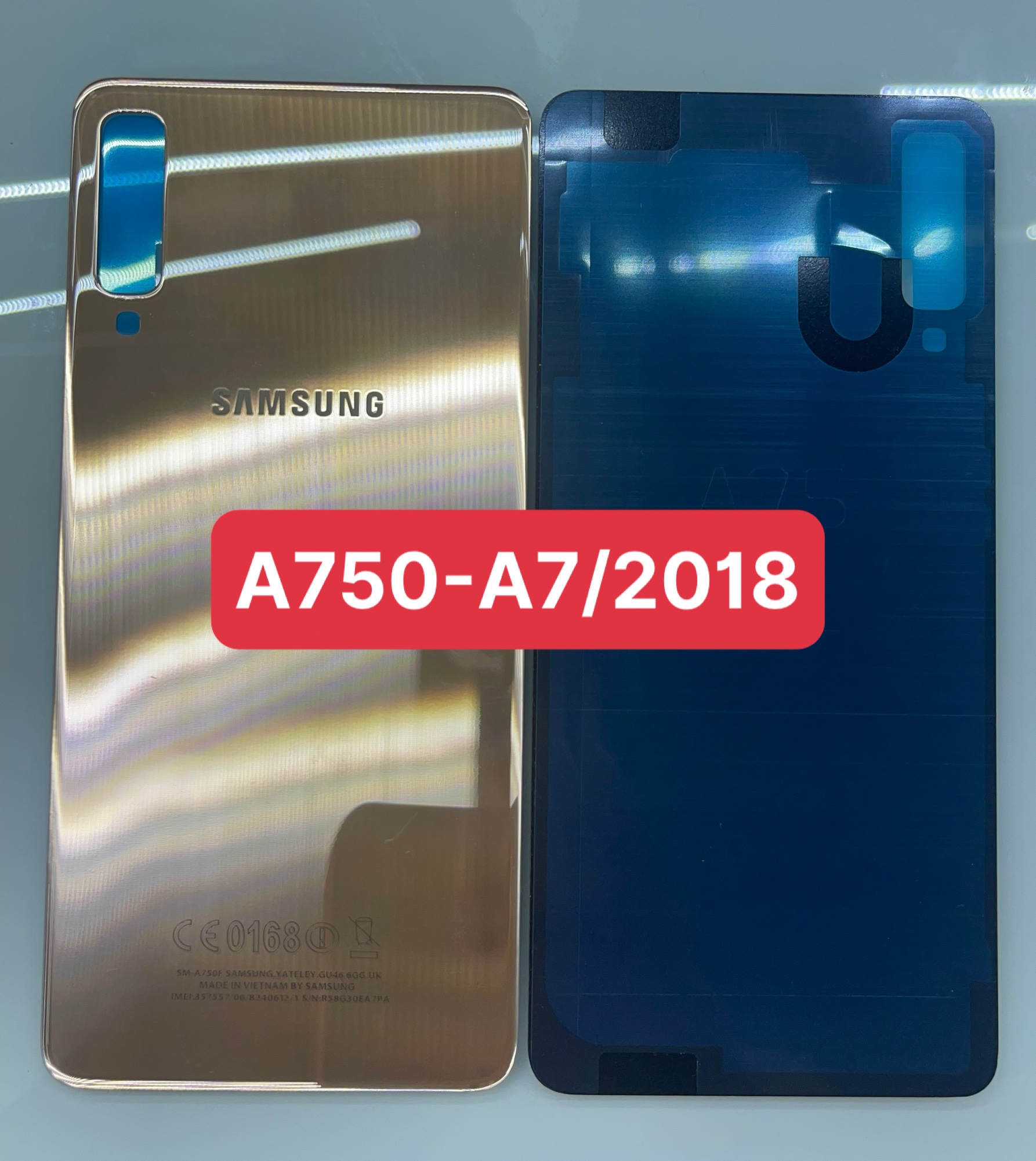 kính lưng( nắp lưng sau) zin hãng sam sung SM -A750/ A7 2018