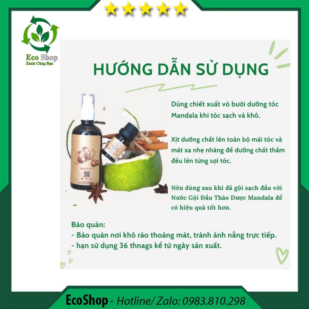 Tinh dầu bưởi xịt tóc Mandala