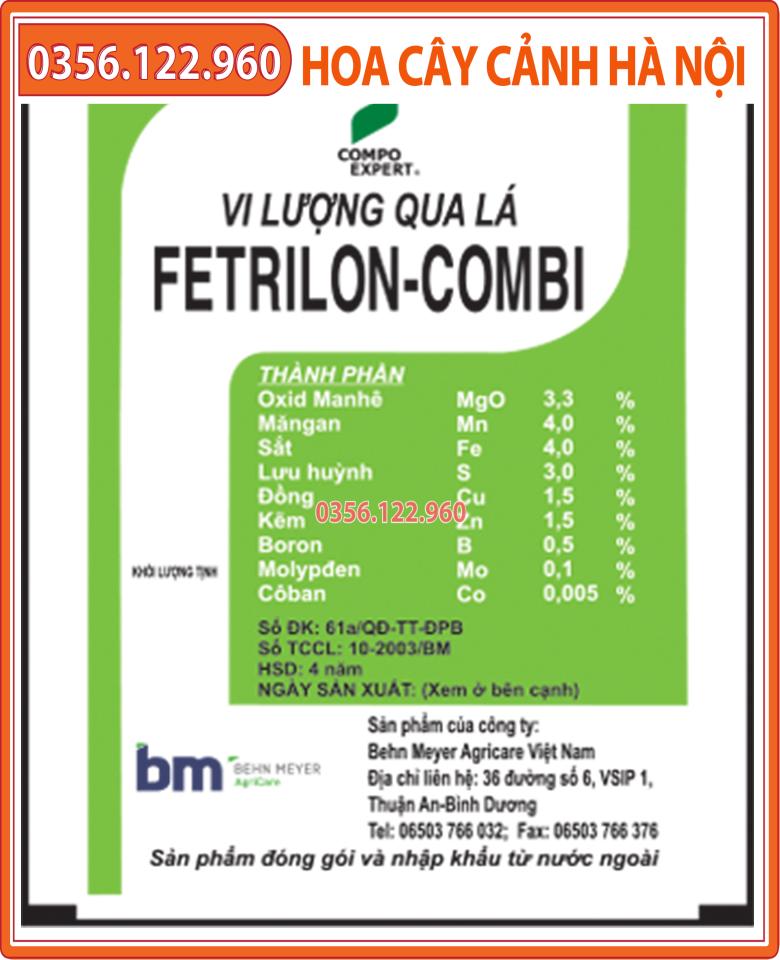Combo 5 gói 2.5g Phân bón lá trung vi lượng nhập khẩu cao cấp FETRILON COMBI