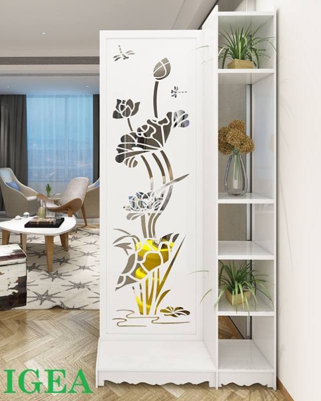 BÌNH PHONG VÁCH NGĂN HOA SEN LIỀN 1 VÁCH 1 KỆ