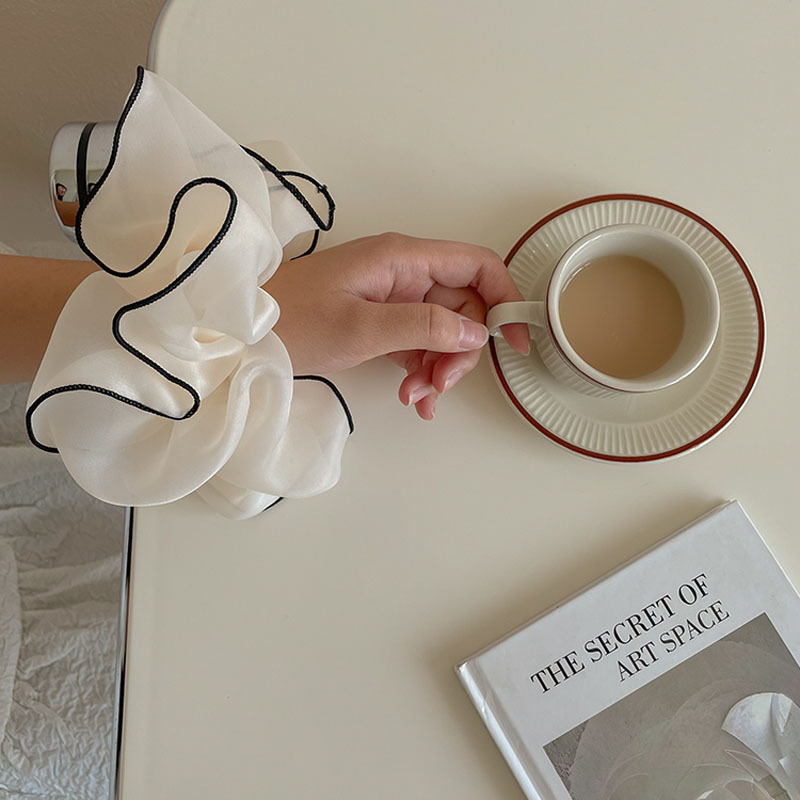 [Có sẵn] Dây cột tóc vải Scrunchies lụa Hàn Quốc bản lớn cho nữ