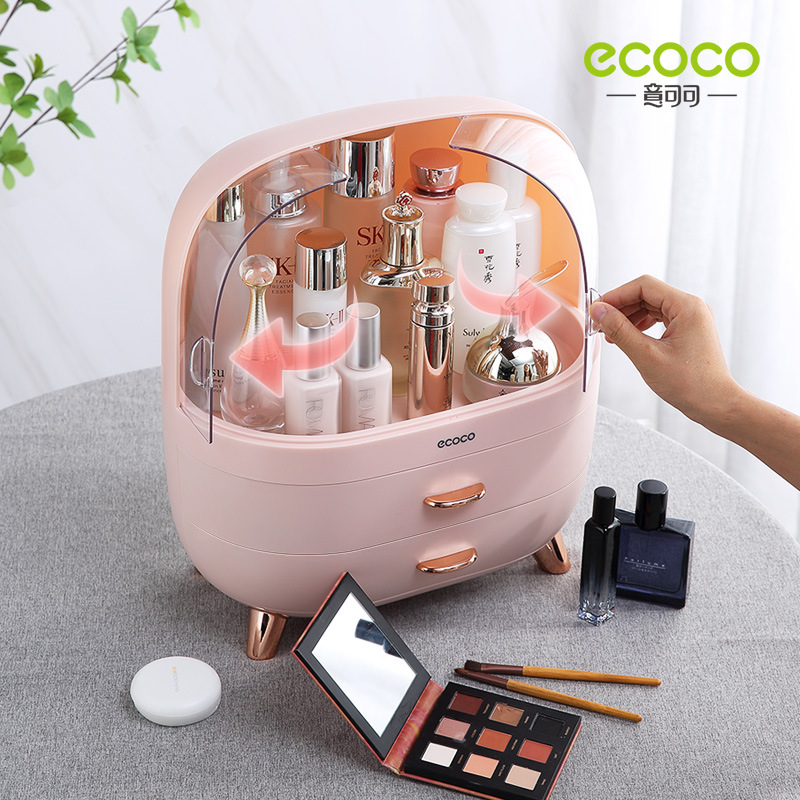 Tủ đựng mỹ phẩm có nắp kèm khay son Ecoco E2013 cao cấp