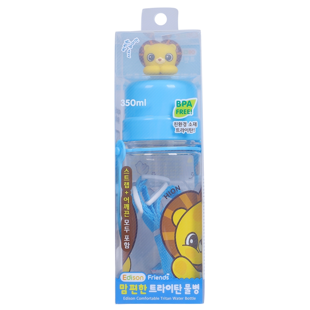 Bình tập uống Edison tritan có dây (xanh)