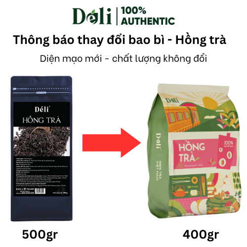 Combo Hồng Trà 400g + Bột Sữa Cao Cấp 1kg Déli, nguyên liệu pha trà sữa truyền thống