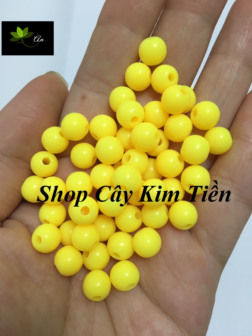 Hạt cườm vàng 8ly (ko bị bay màu. hàng 500gr)