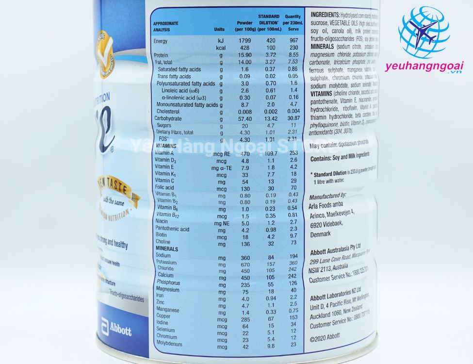Sữa Bột Ensure Úc 850G (mẫu mới).