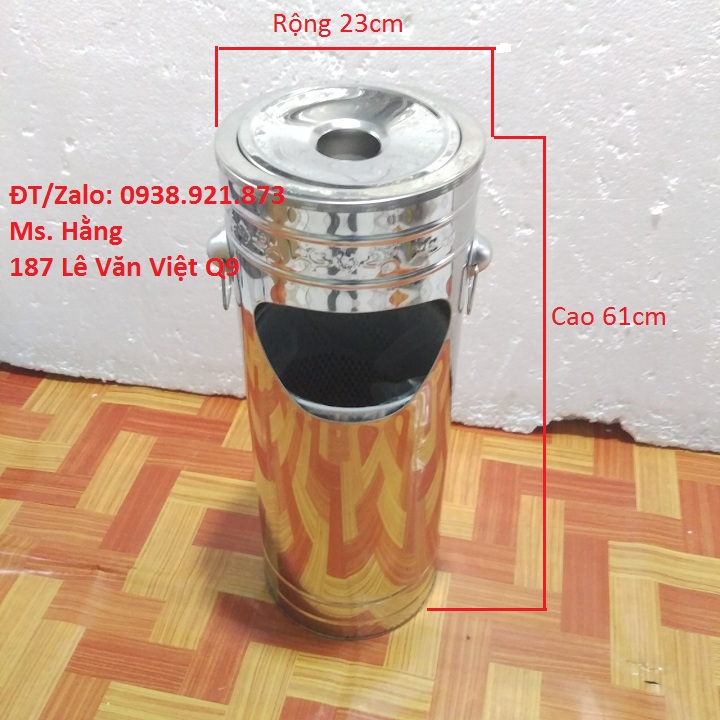 Thùng rác văn phòng inox -thri4