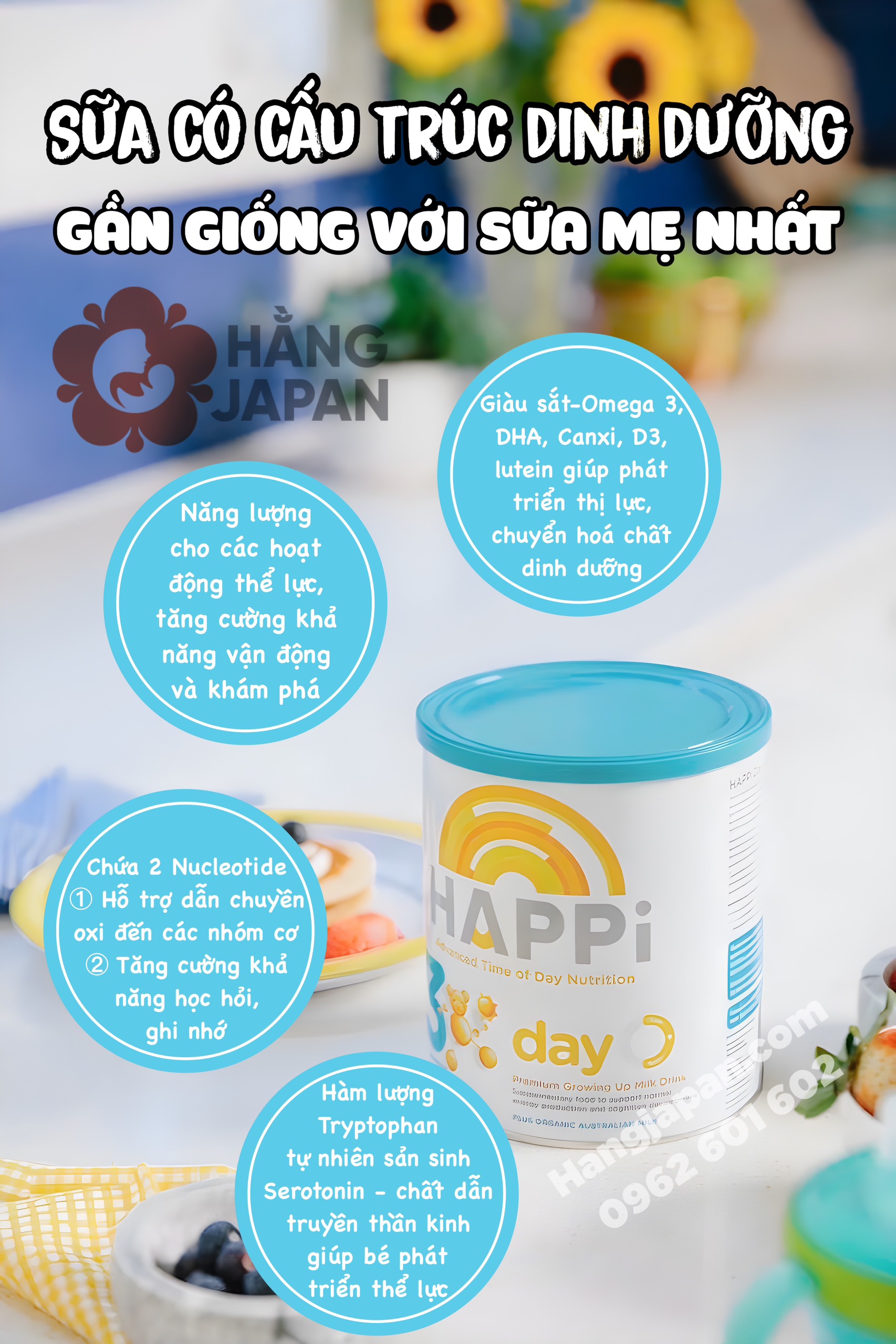 Sữa bột happi infant formula - úc- 600g