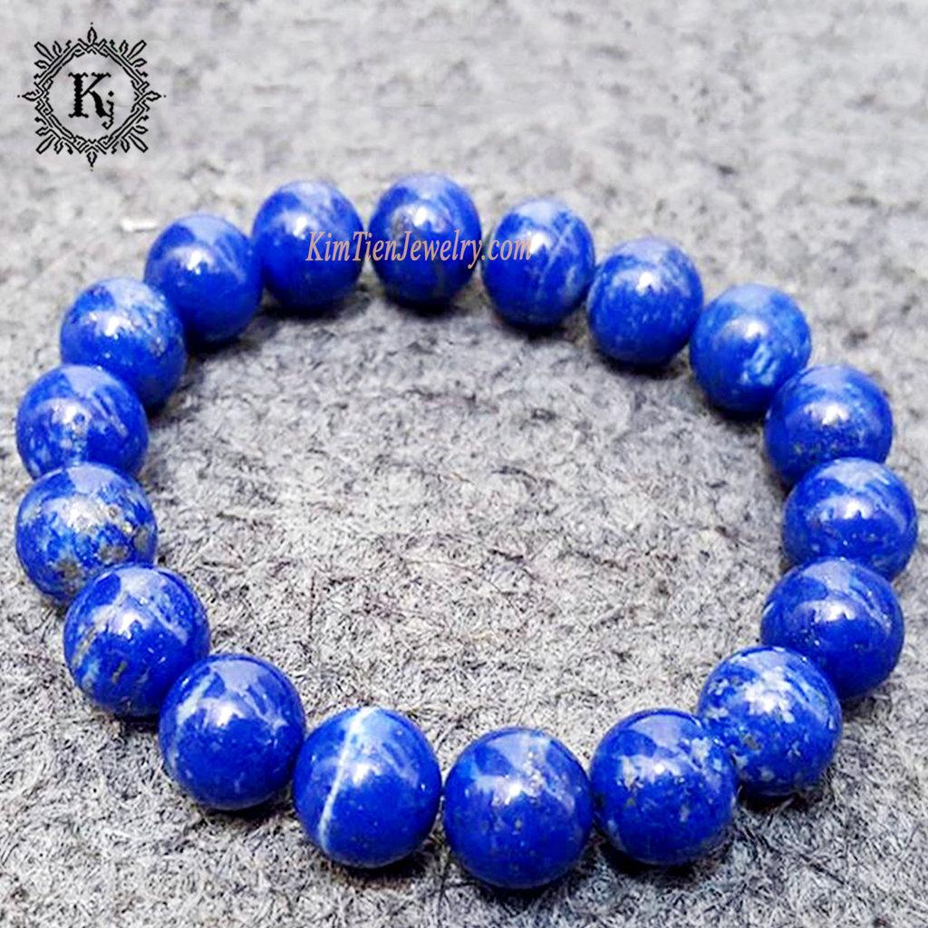 Vòng Tay Phong Thủy Đá Lapis - Hợp Mệnh Thủy, Mộc - Xua Vận Rủi  - Thông Minh , Trí Tuệ
