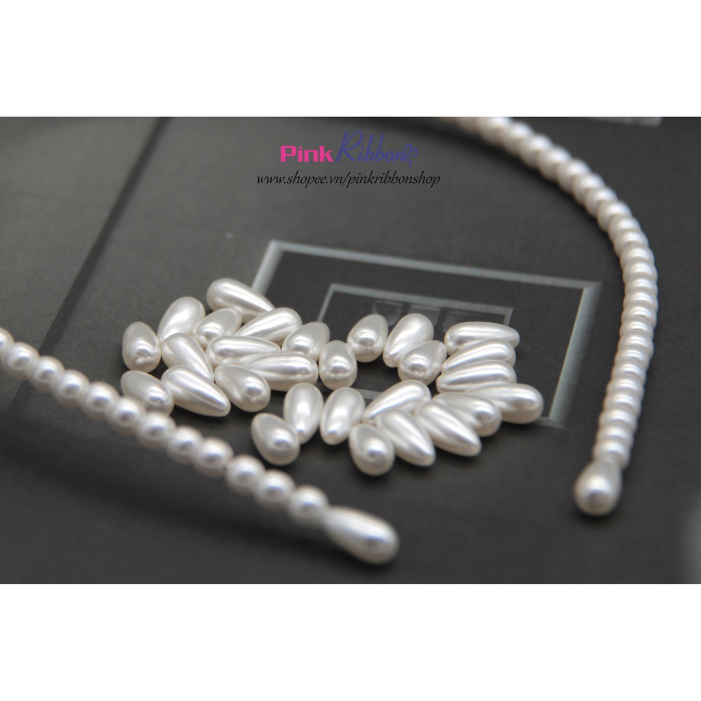Hạt trai nhựa nút chân bờm tăm - SET 20 CÁI