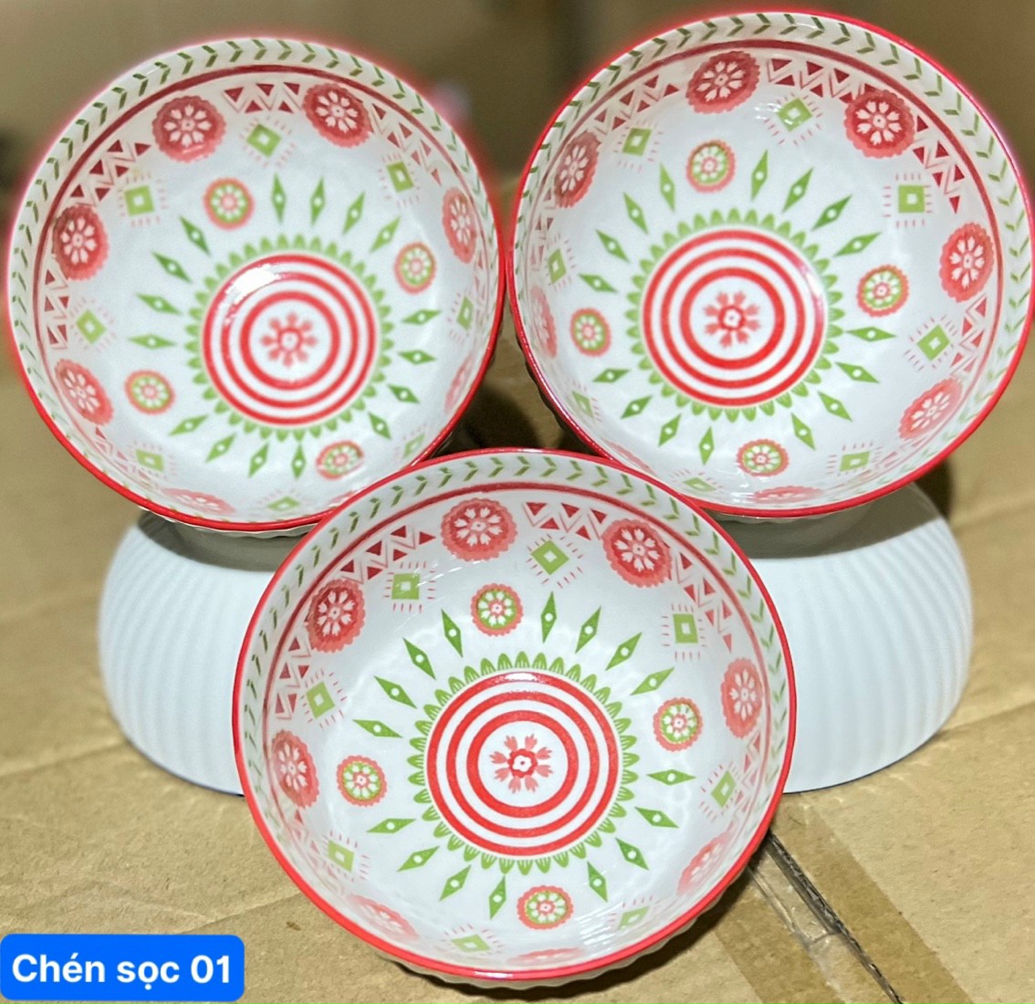 [CLIP HÌNH THẬT] Chén Bát Ăn Cơm Họa Tiết Bohemian Siêu Xinh, Chén Bát Decor Kiểu Mới