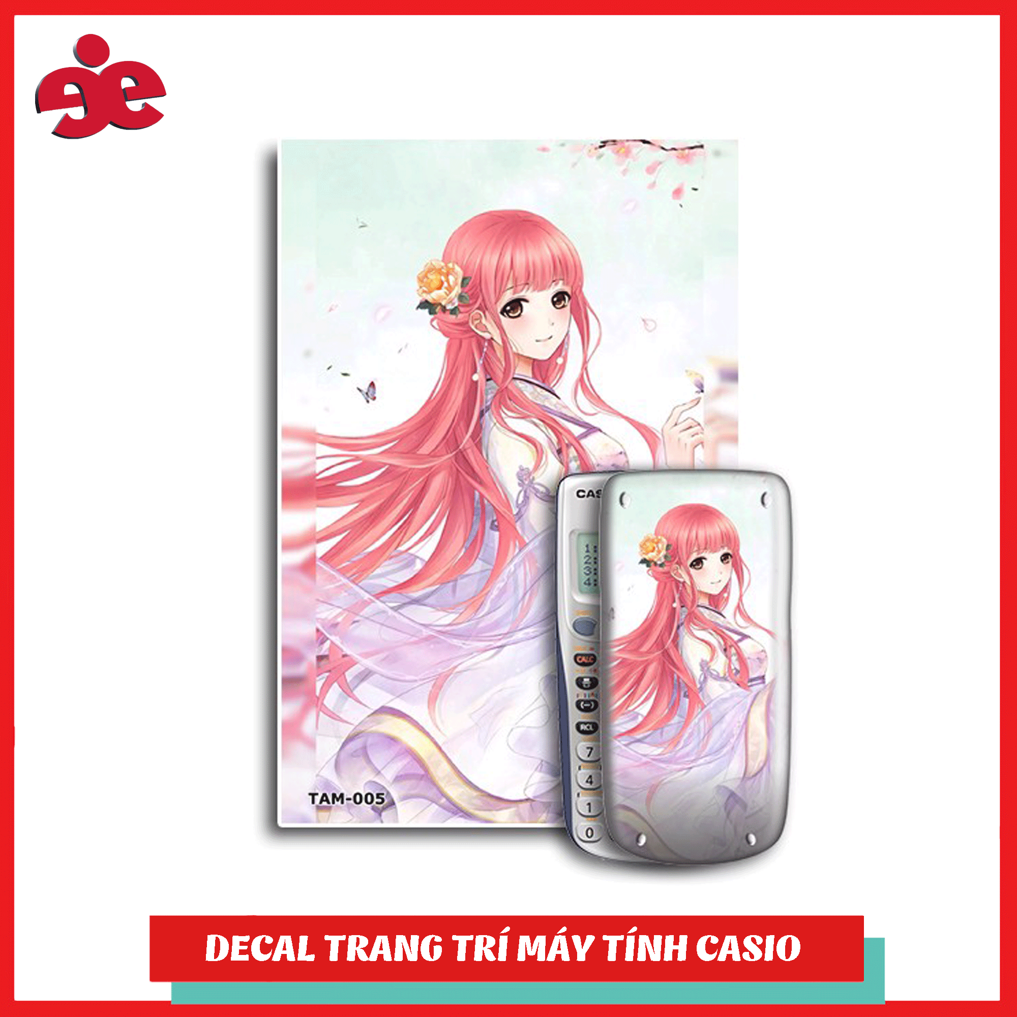 Bộ 2 decal trang trí máy tính cầm tay Anime 005