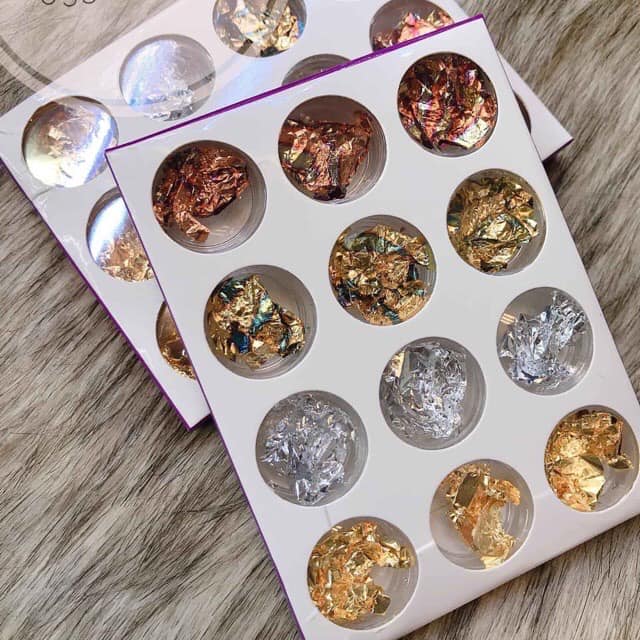 Giấy nhún nail, giấy nhún vàng bạc