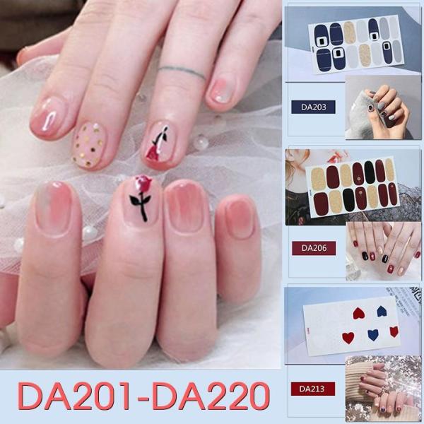 Sticker dán trang trí móng tay họa tiết dễ thương mã DA201 - DA220 giá rẻ