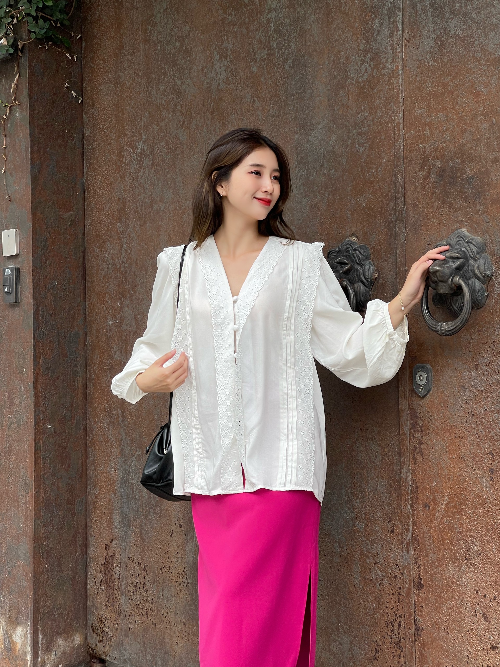 MIỀU_ÁO SƠ MI KIỂU BÈO NỮ TÍNH MOSA