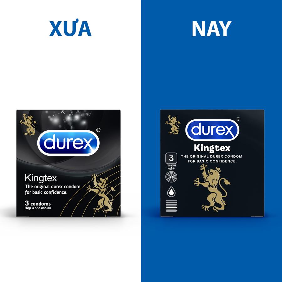 Bao Cao Su Durex Kingtex 3 cái/Hộp