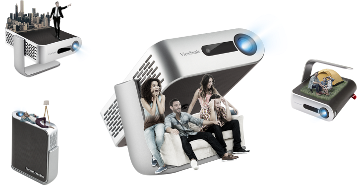 Máy chiếu mini Viewsonic M1 +  LED di động LED thông minh