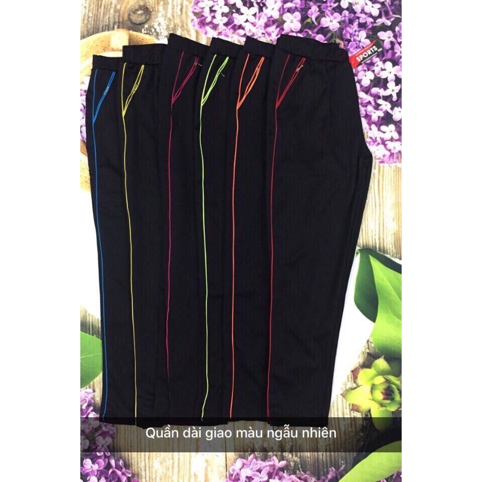 Quần legging in viền sọc chất vải dày dặn freesize dươi 60kg