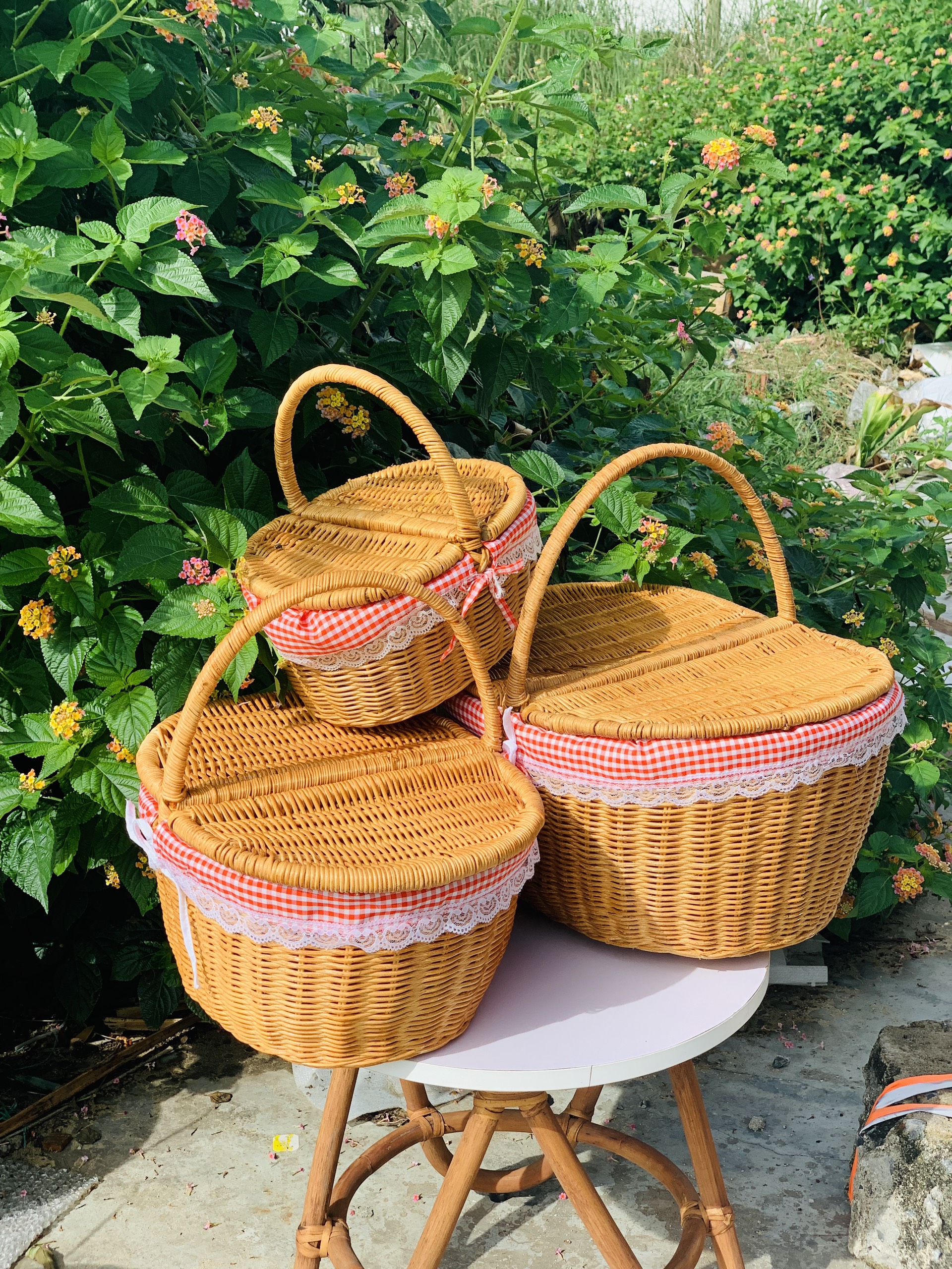 [Top 1 Bán Chạy] Giỏ Đựng Đồ Đa Năng, Giỏ Mây Đựng Đồ Đi Dã Ngoại Picnic Siêu Tiện Dụng Hàng Handmade Pinic Chup hình studio