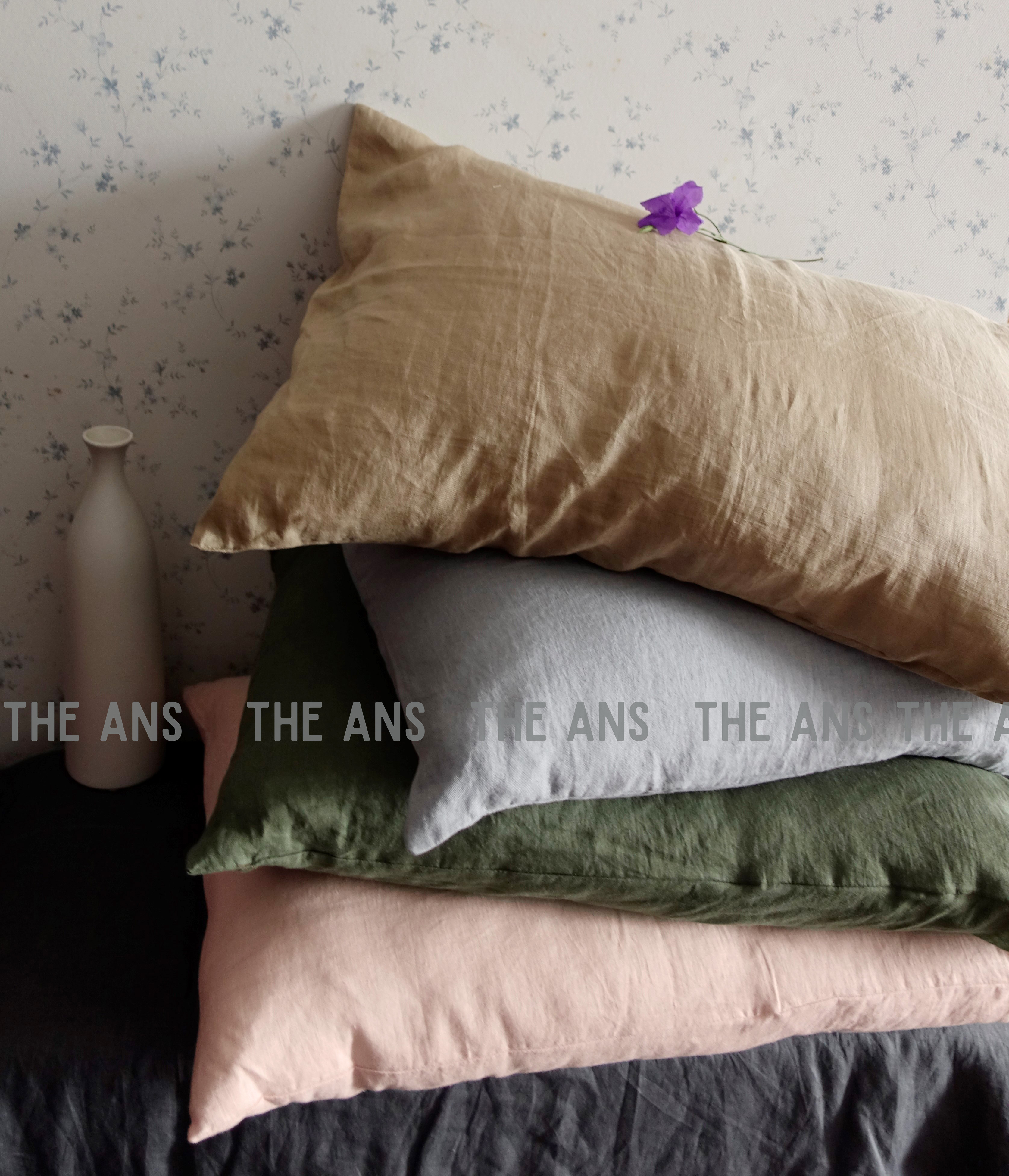 Combo 2 vỏ gối 100% linen THE ANS