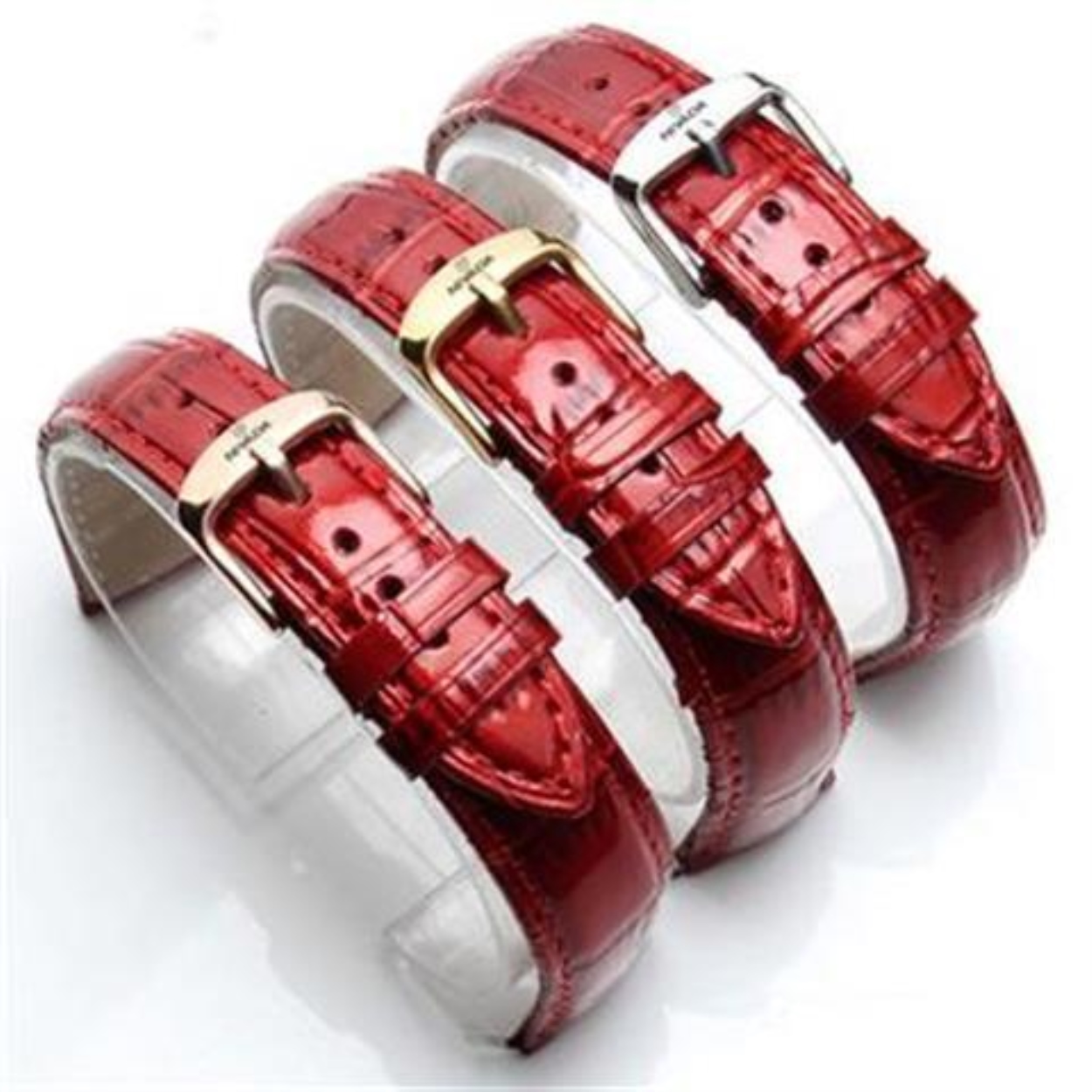 Dây đeo đồng hồ bằng da thật dây đồng hồ da cao cấp đồng hồ nivada nivada dây da đỏ 14 16 17 18 20mm dây đồng hồ nữ lq8049 8002