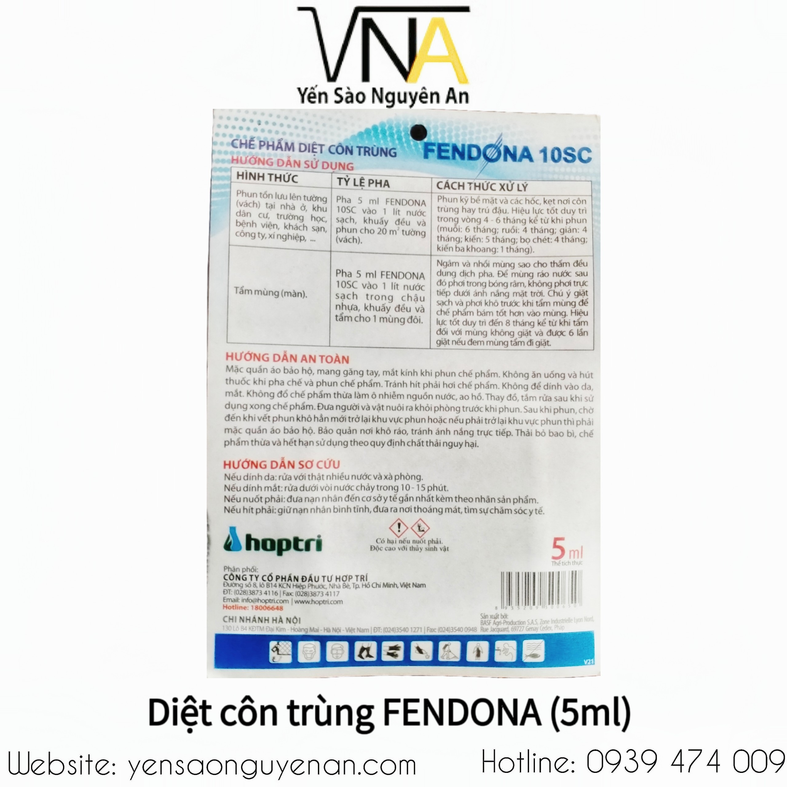 [SP000146] THUỐC DIỆT CÔN TRÙNG [FENDONA 10SC] [5ML]